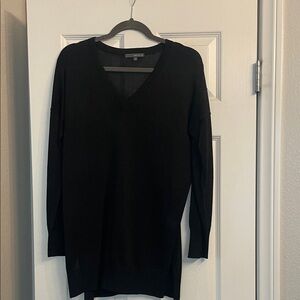 Matty M Classic Black Long Gold Sparkle V-Neck Sweater. Never Worn.